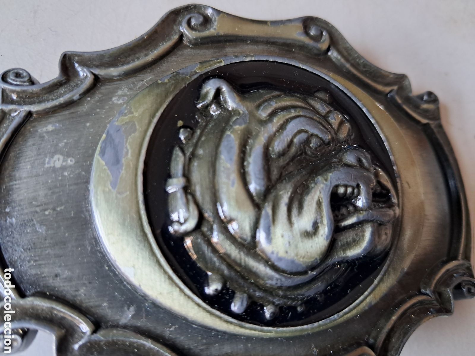 Vintage: HEBILLA CINTUR&Oacute;N BULLDOG - Foto 2