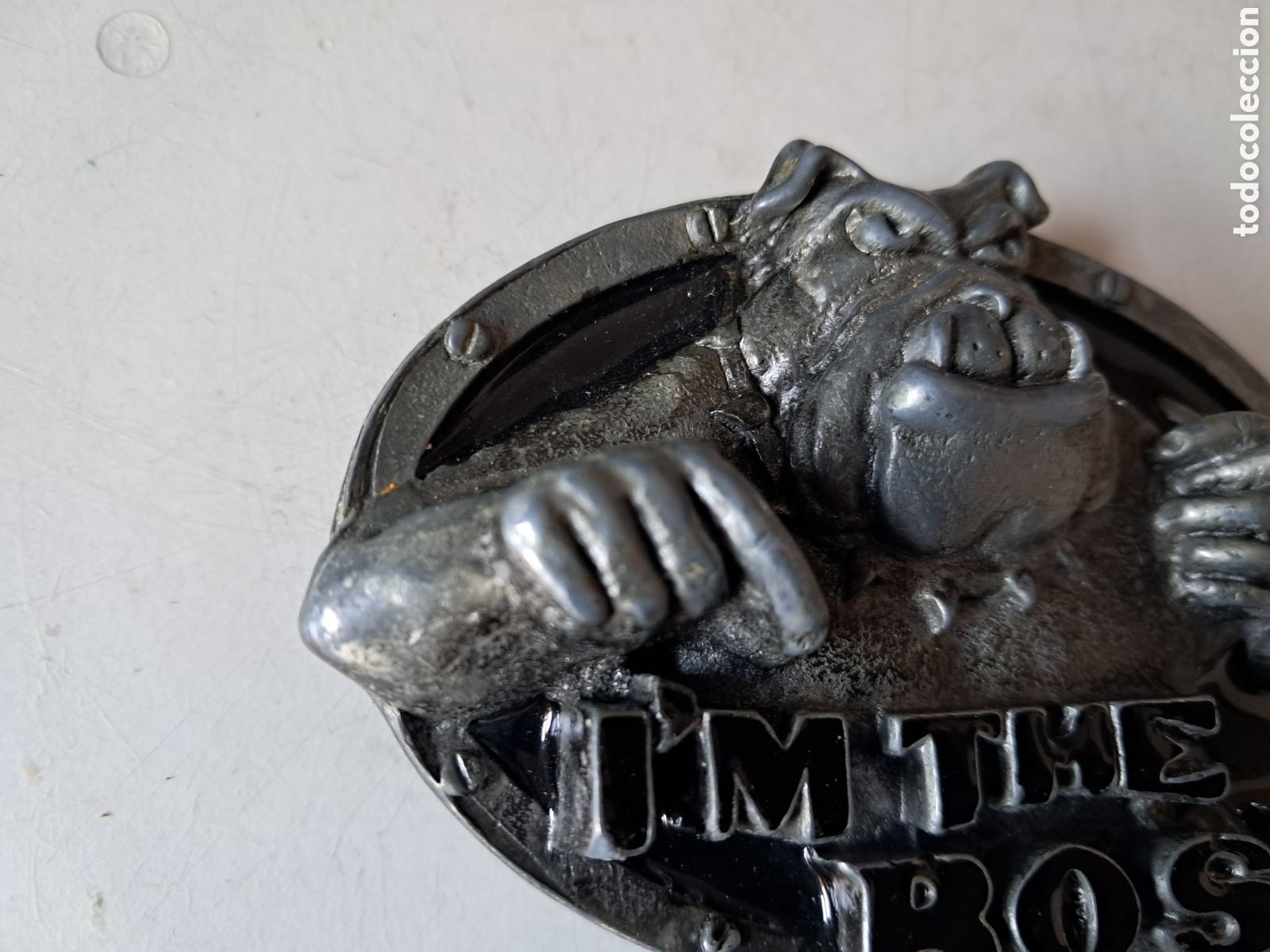Vintage: HEBILLA CINTUR&Oacute;N BULLDOG. - Foto 3