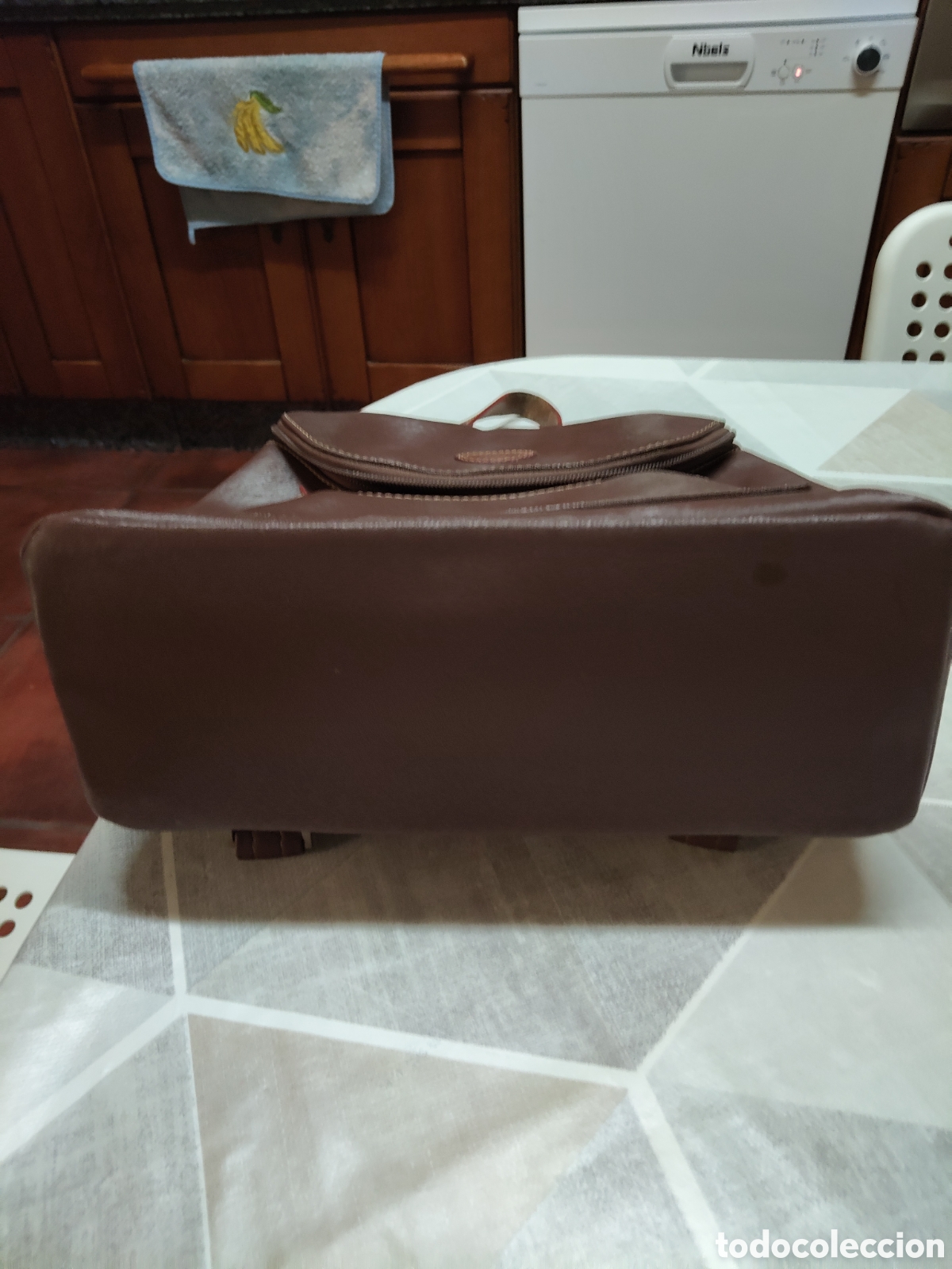 Vintage: Mochila de piel y lona - Foto 6