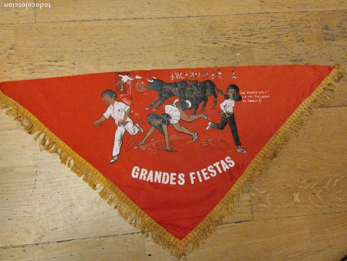 Vintage: Pa&ntilde;uelo San Ferm&iacute;n antiguo - Foto 1