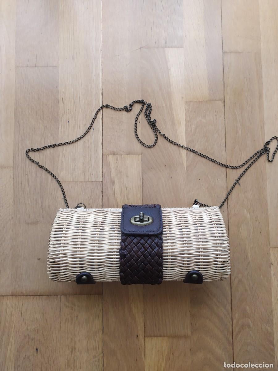 Vintage: BOLSO DE MIMBRE DE CHICA. NUEVO. - Foto 1
