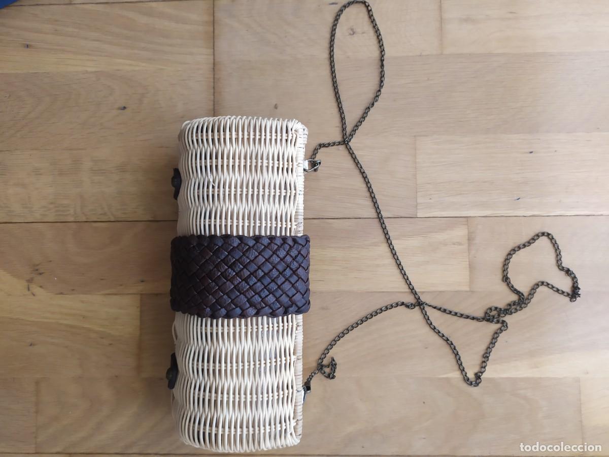Vintage: BOLSO DE MIMBRE DE CHICA. NUEVO. - Foto 2