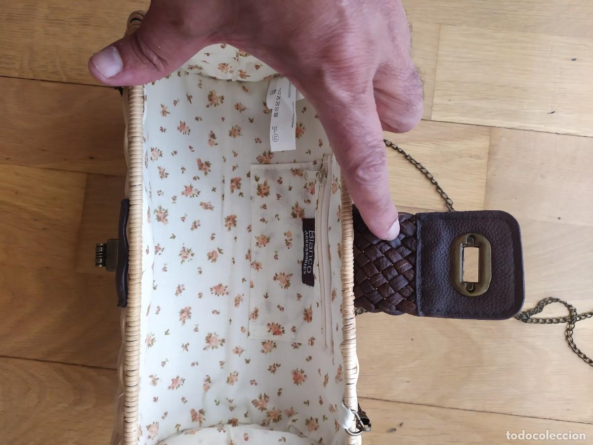 Vintage: BOLSO DE MIMBRE DE CHICA. NUEVO. - Foto 3