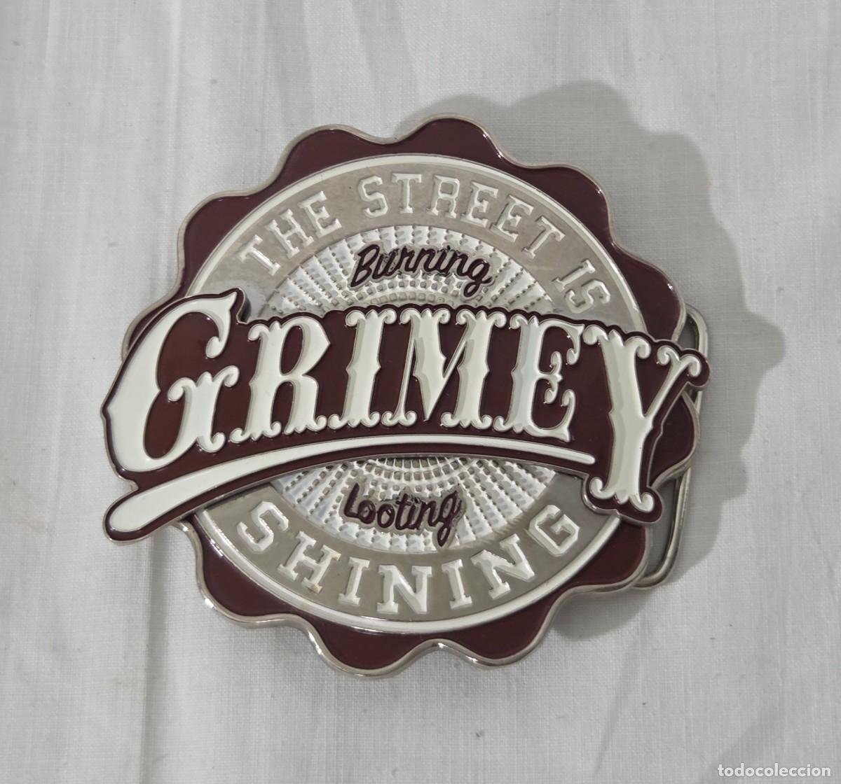 Vintage: Hebilla de cintur&oacute;n metalica Grimey - Foto 1
