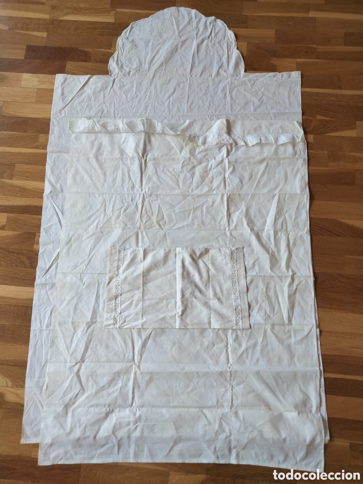 Vintage: Antiguo juego de s&aacute;banas para cuna de beb&eacute; - Foto 1