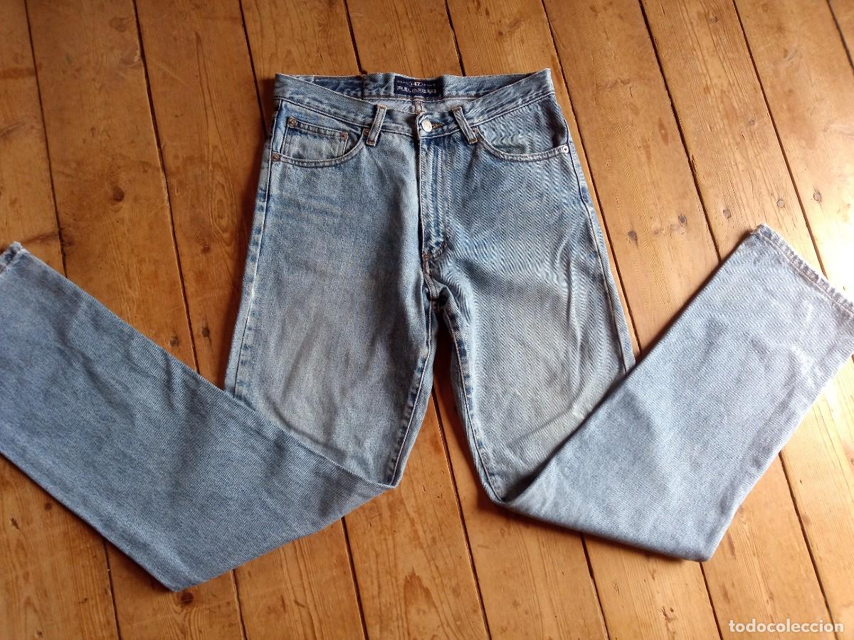 Vintage: Pantalones vaqueros jeans Basic. Pull & Bear. Cl&aacute;sico azul desgastado. Talla 38 - Foto 4
