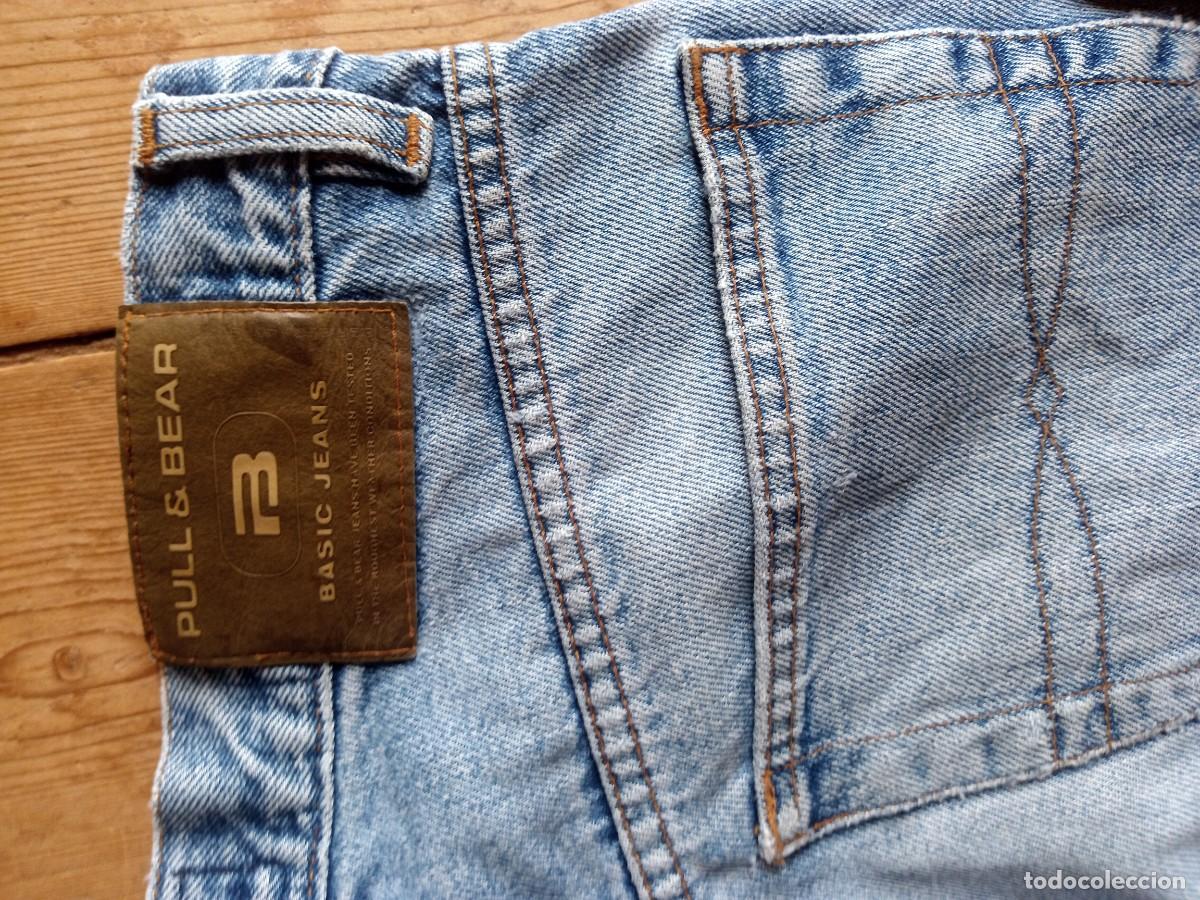 Vintage: Pantalones vaqueros jeans Basic. Pull & Bear. Cl&aacute;sico azul desgastado. Talla 38 - Foto 9