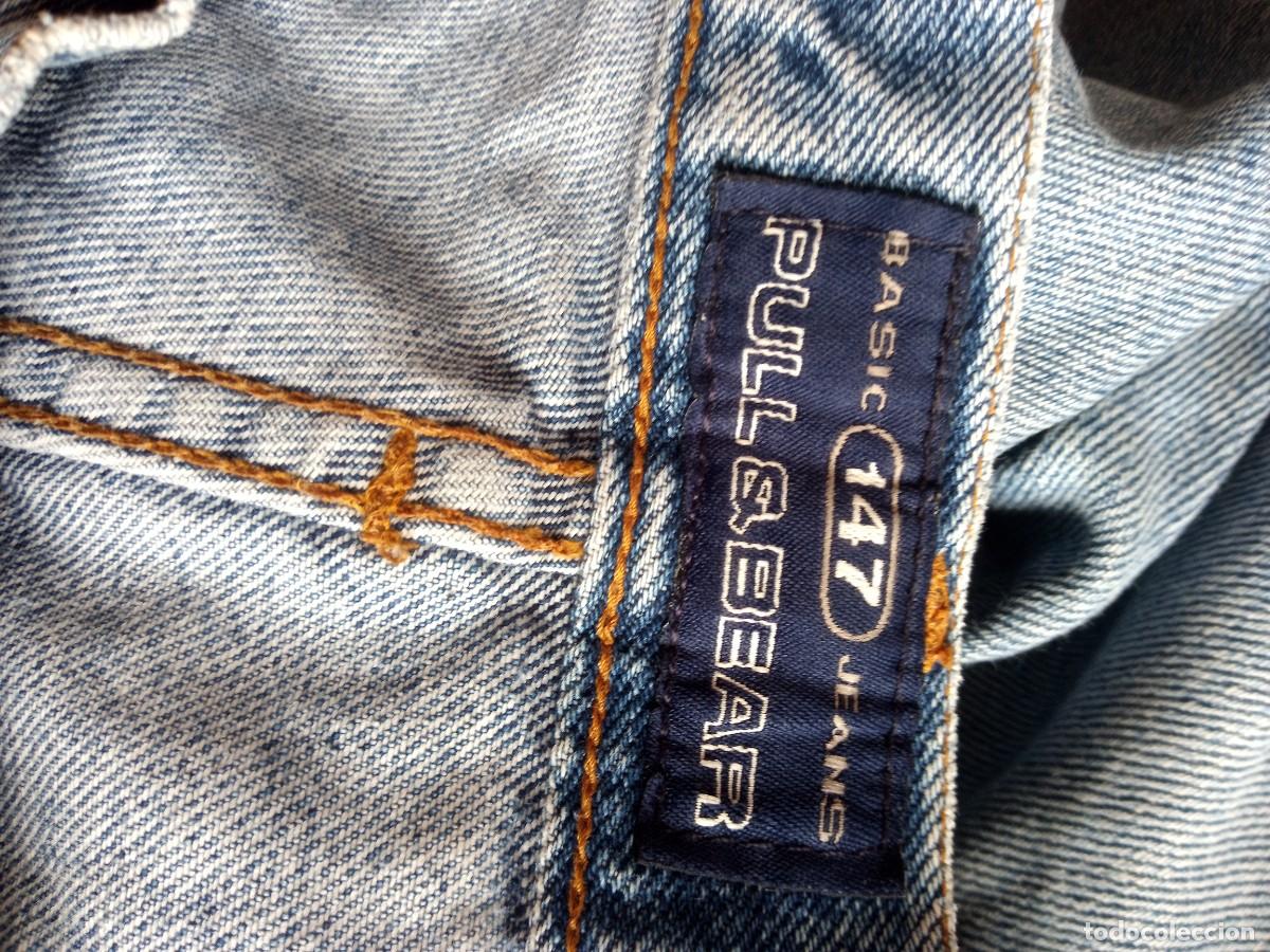 Vintage: Pantalones vaqueros jeans Basic. Pull & Bear. Cl&aacute;sico azul desgastado. Talla 38 - Foto 11