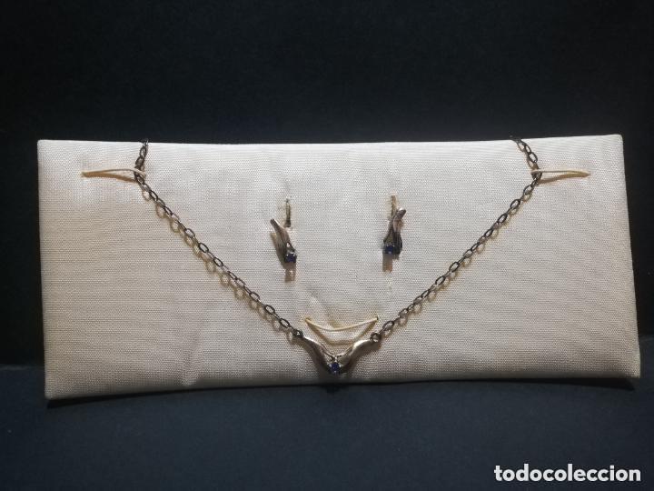 Vintage: Conjunto de Pendientes, Gargantillas y Anillo de Plata - Foto 1