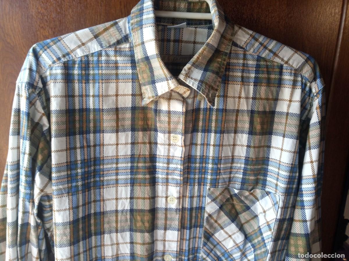 Vintage: Camisa de cuadros vintage, ochentera. N&B classic. Talla M - Foto 1