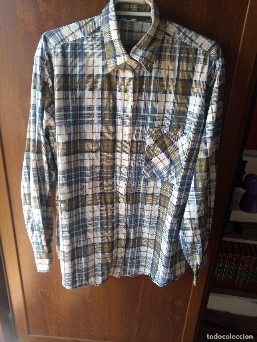 Vintage: Camisa de cuadros vintage, ochentera. N&B classic. Talla M - Foto 2
