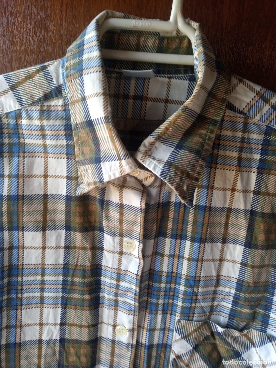 Vintage: Camisa de cuadros vintage, ochentera. N&B classic. Talla M - Foto 3
