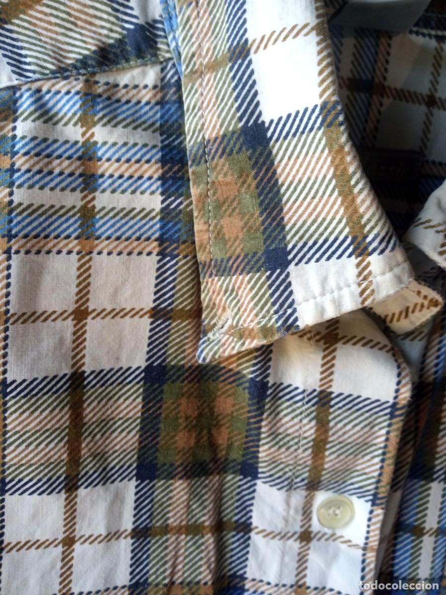 Vintage: Camisa de cuadros vintage, ochentera. N&B classic. Talla M - Foto 5