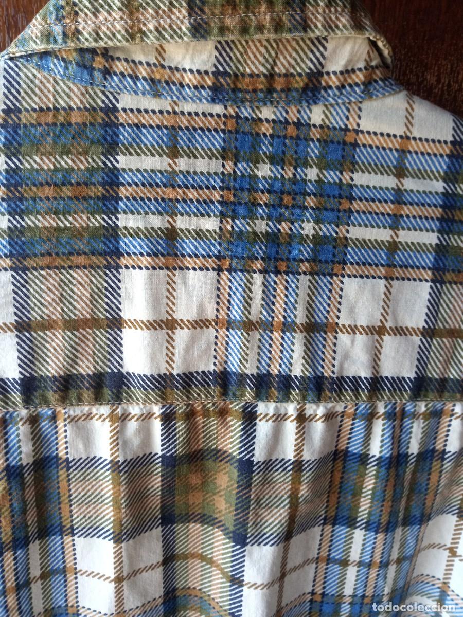 Vintage: Camisa de cuadros vintage, ochentera. N&B classic. Talla M - Foto 8