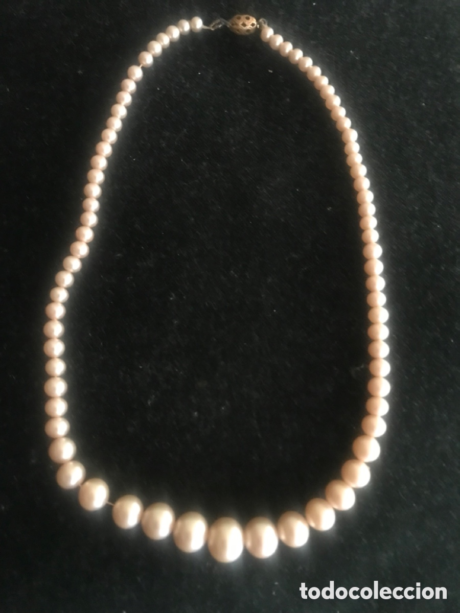 Vintage: Collar perlas antiguo en disminuci&oacute;n - Foto 1