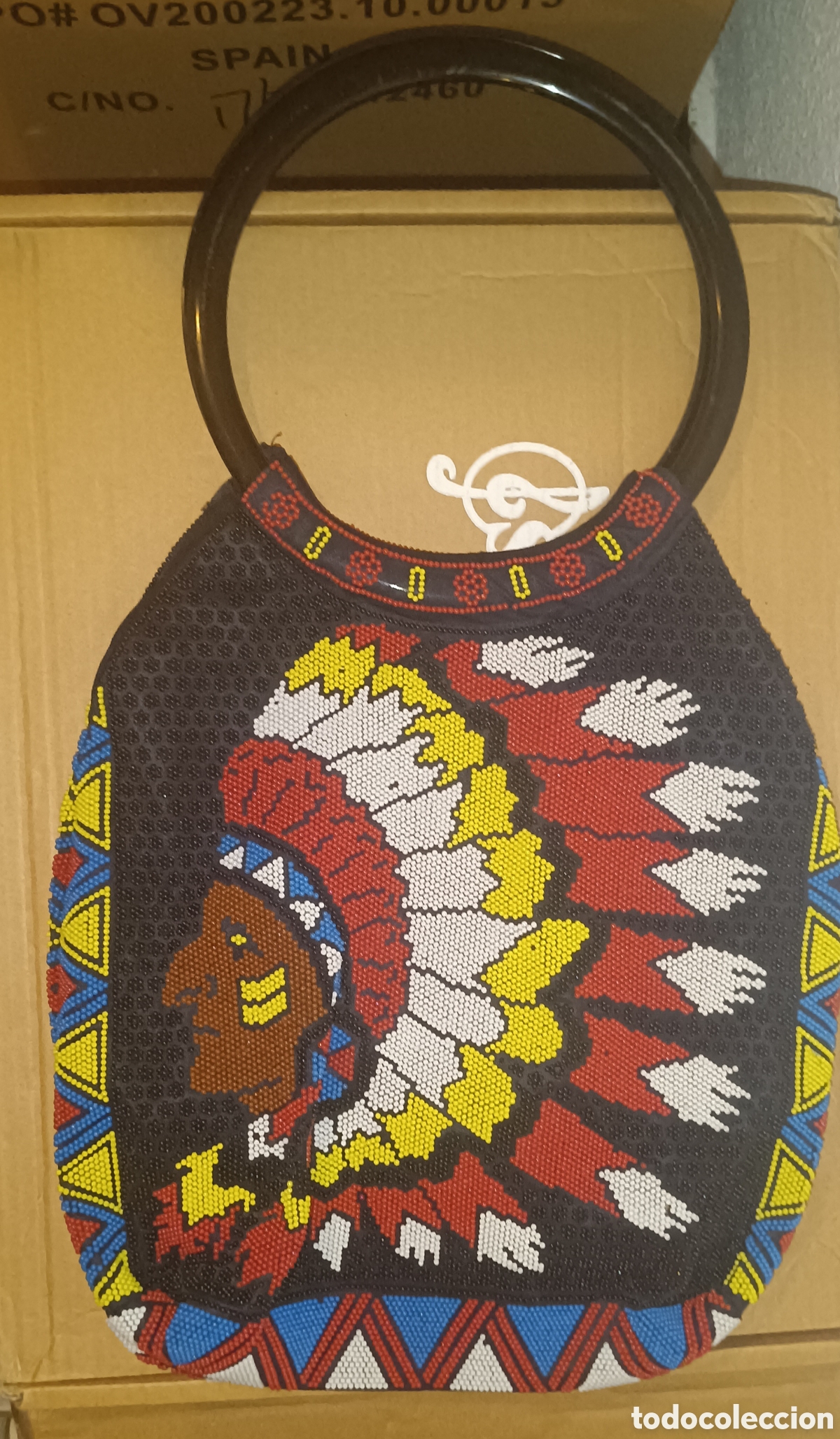Vintage: Bolso de mano con cuentas vintage - Foto 1