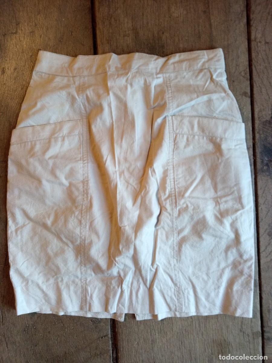 Vintage: Sencilla falda beis de algod&oacute;n. Talla S/M - Foto 1