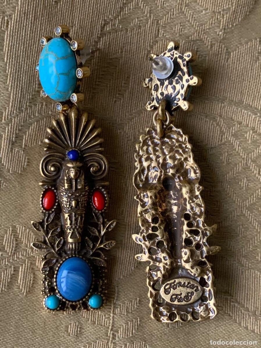 Vintage: PENDIENTES EGIPCIOS 6,5 cm LARGO - Foto 6