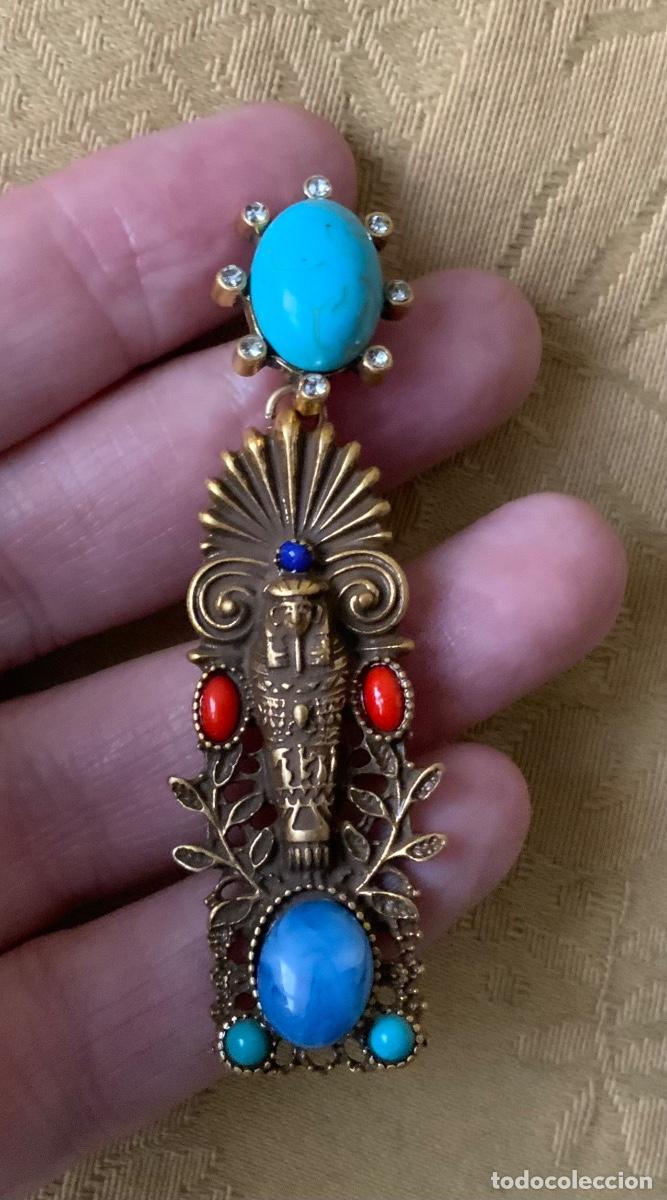 Vintage: PENDIENTES EGIPCIOS 6,5 cm LARGO - Foto 7