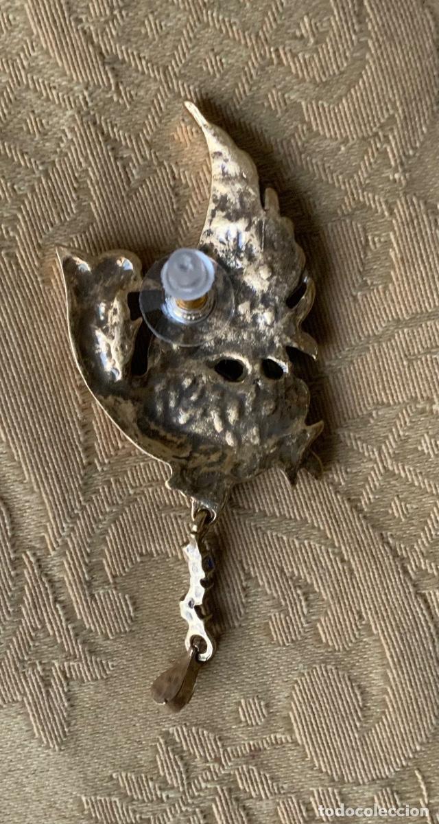 Vintage: PENDIENTES LARGOS AVE DEL PARA&Iacute;SO 7 CM LARGO - Foto 4