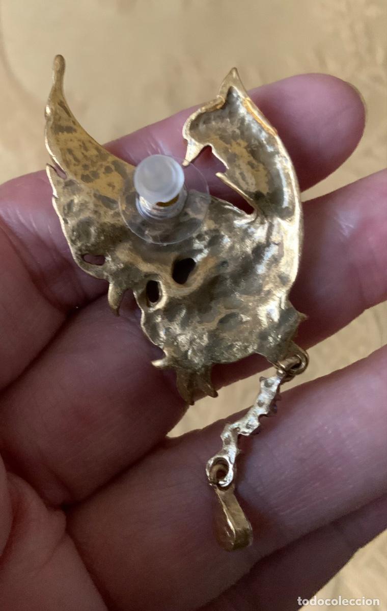 Vintage: PENDIENTES LARGOS AVE DEL PARA&Iacute;SO 7 CM LARGO - Foto 7