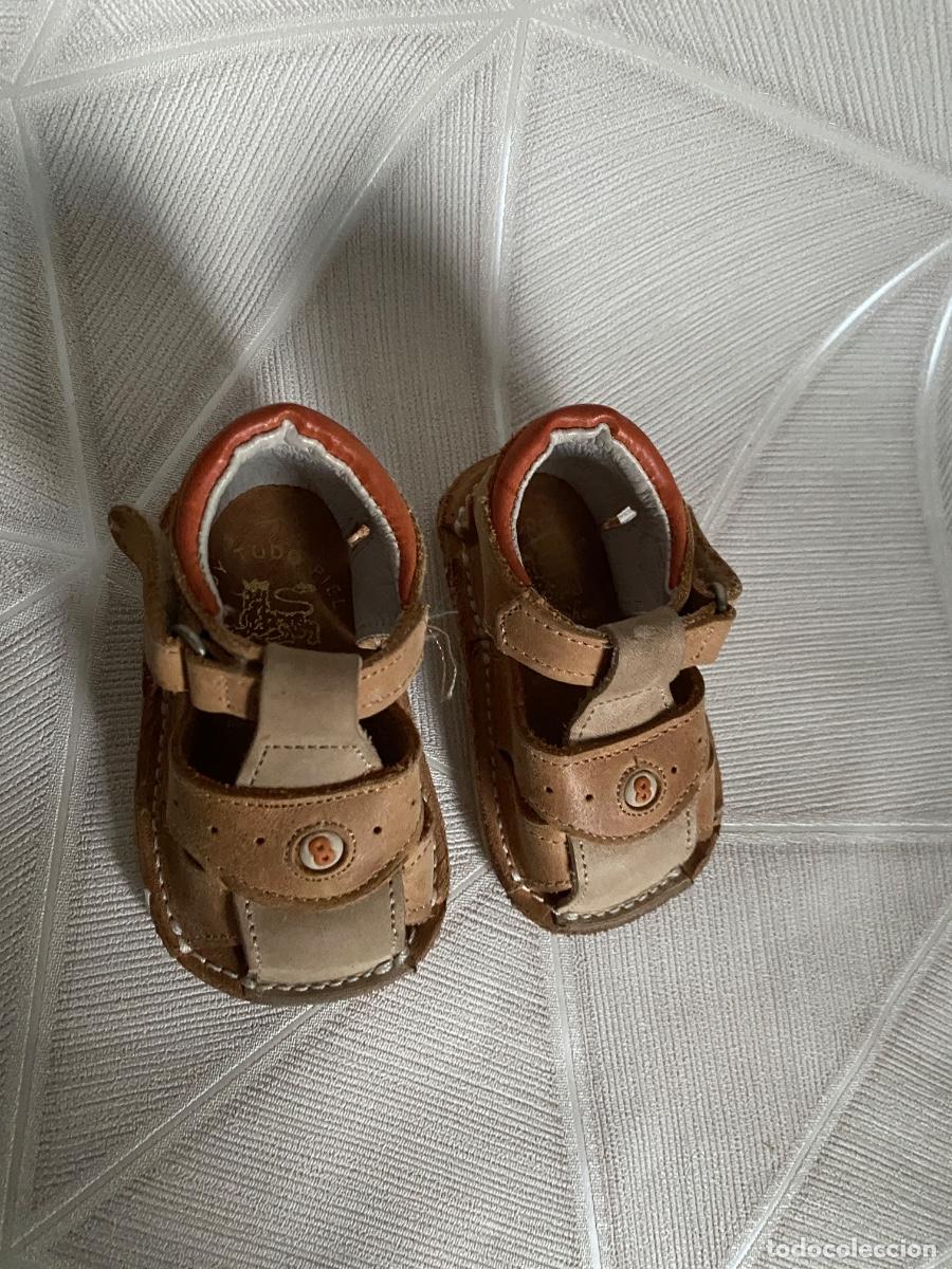 Vintage: Sandalias de bebe en piel - Foto 2