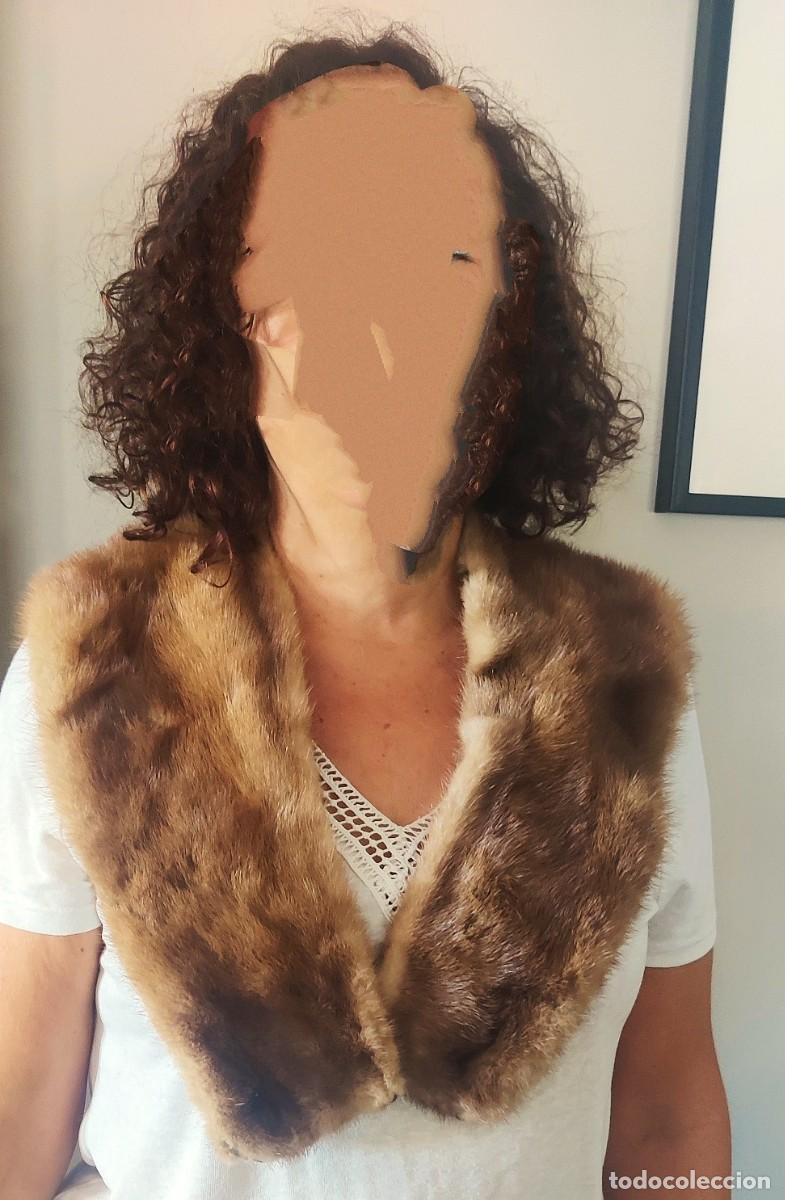 Vintage: CUELLO DE VISON PARA SOBREPONER EN ABRIGO - Foto 1