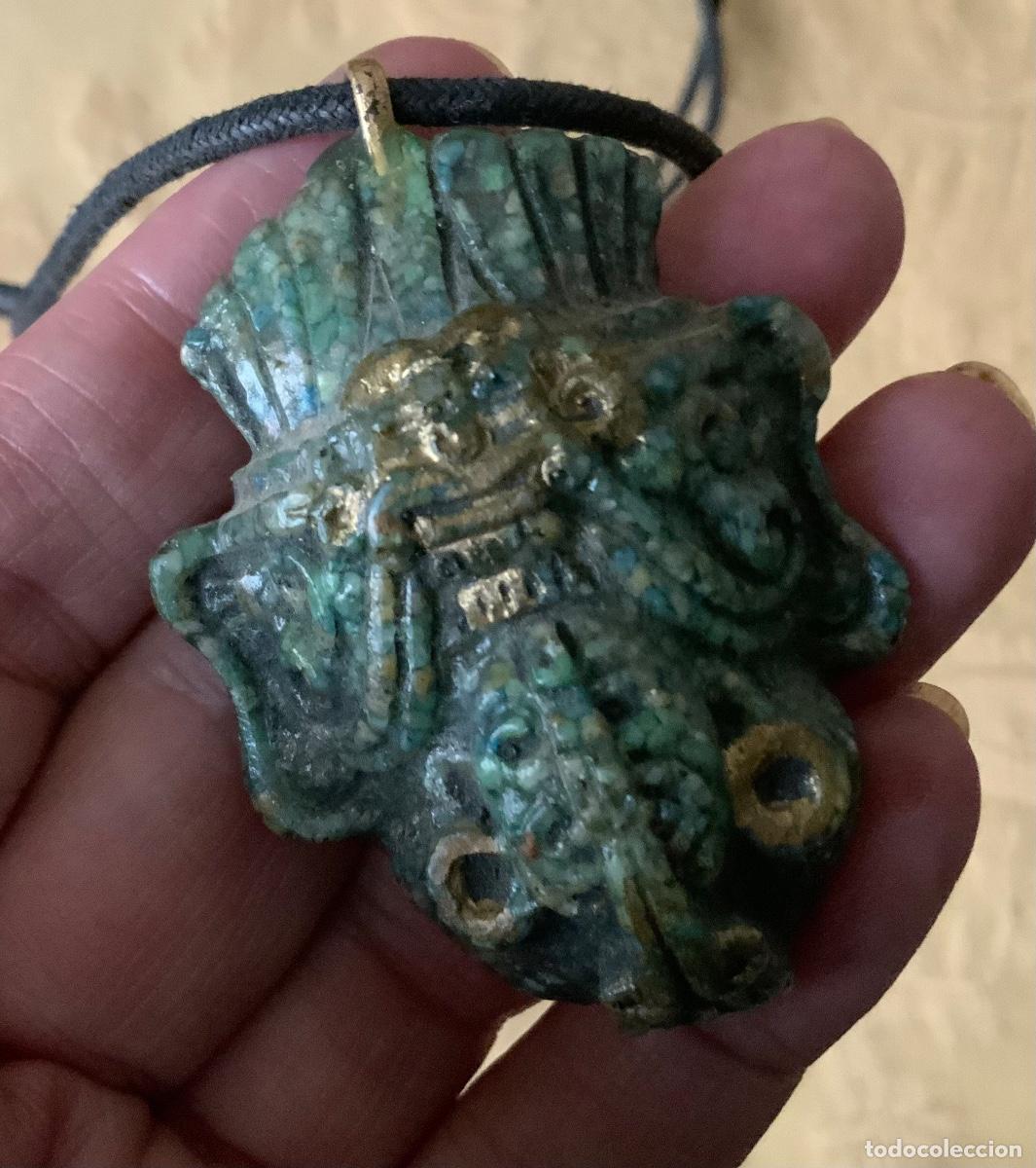 Vintage: COLGANTE &Iacute;DOLO AZTECA MEXICANO - Foto 1