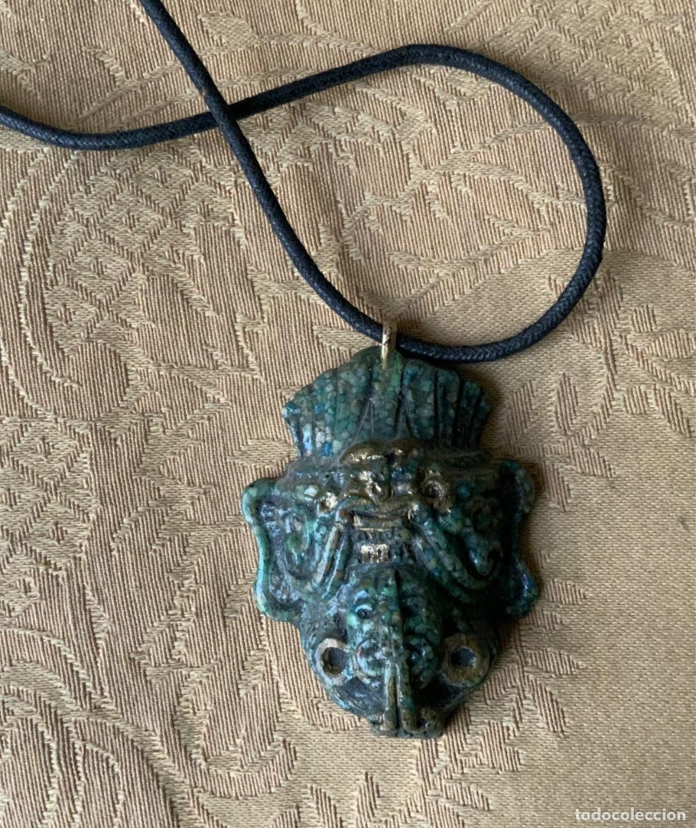 Vintage: COLGANTE &Iacute;DOLO AZTECA MEXICANO - Foto 5