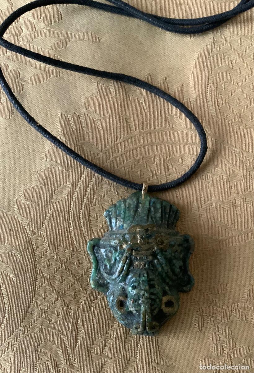 Vintage: COLGANTE &Iacute;DOLO AZTECA MEXICANO - Foto 7