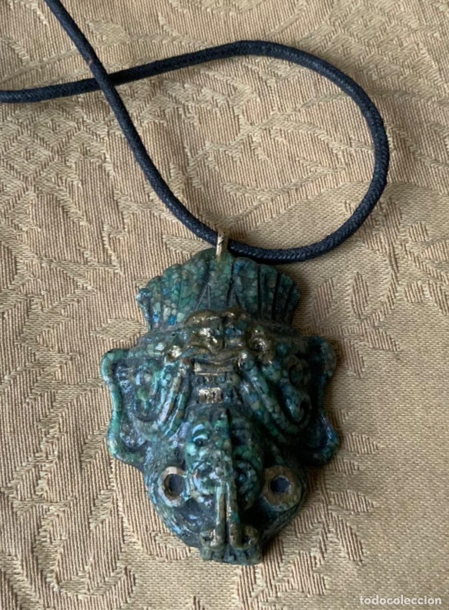 Vintage: COLGANTE &Iacute;DOLO AZTECA MEXICANO - Foto 8