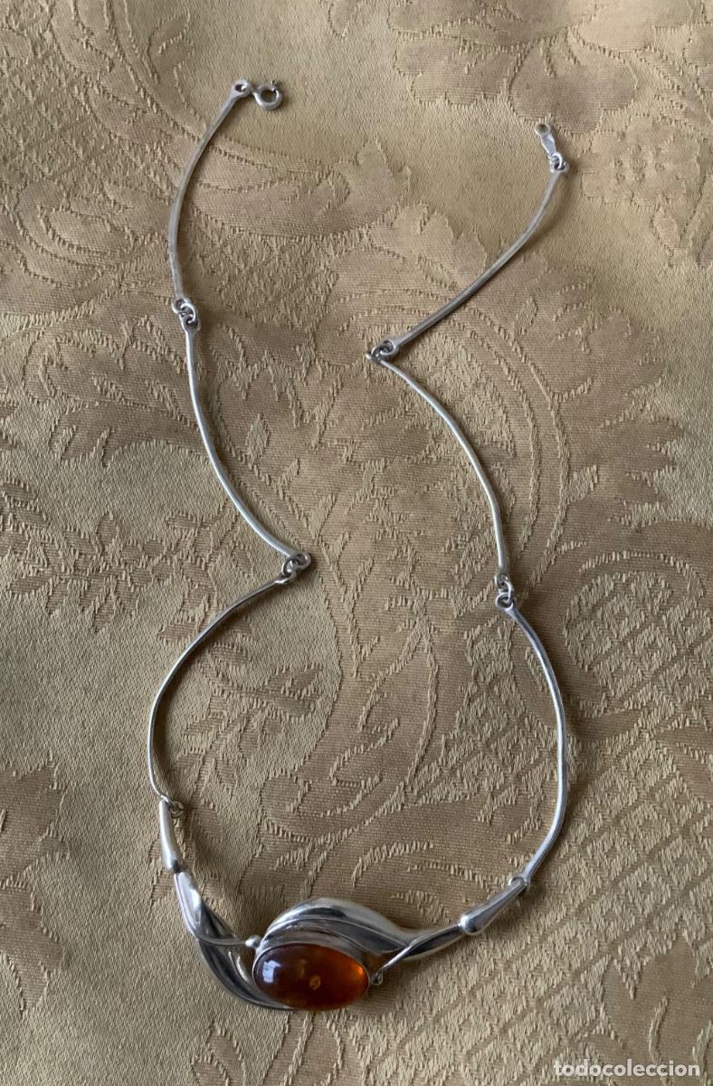 Vintage: COLLAR GARGANTILLA PLATA LEY Y &Aacute;MBAR DEL B&Aacute;LTICO - Foto 8