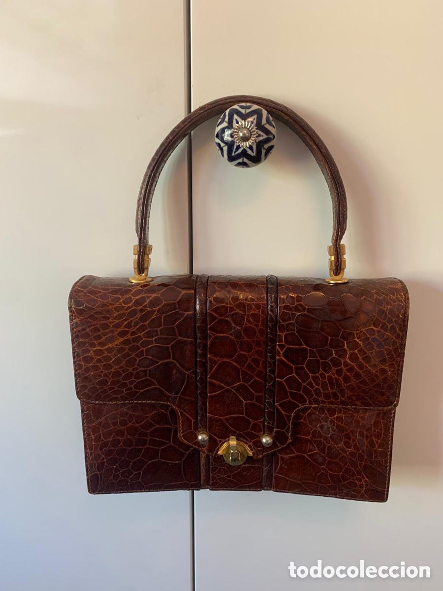 Vintage: Bolso de piel de cocodrilo - Foto 1