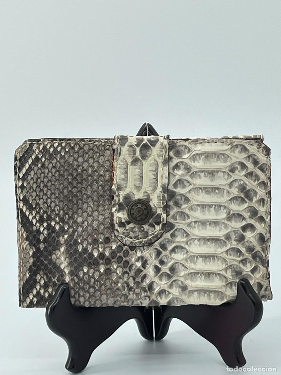 Vintage: Cartera artesana en piel de piton - Foto 1