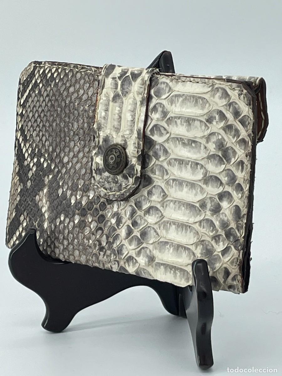 Vintage: Cartera artesana en piel de piton - Foto 2