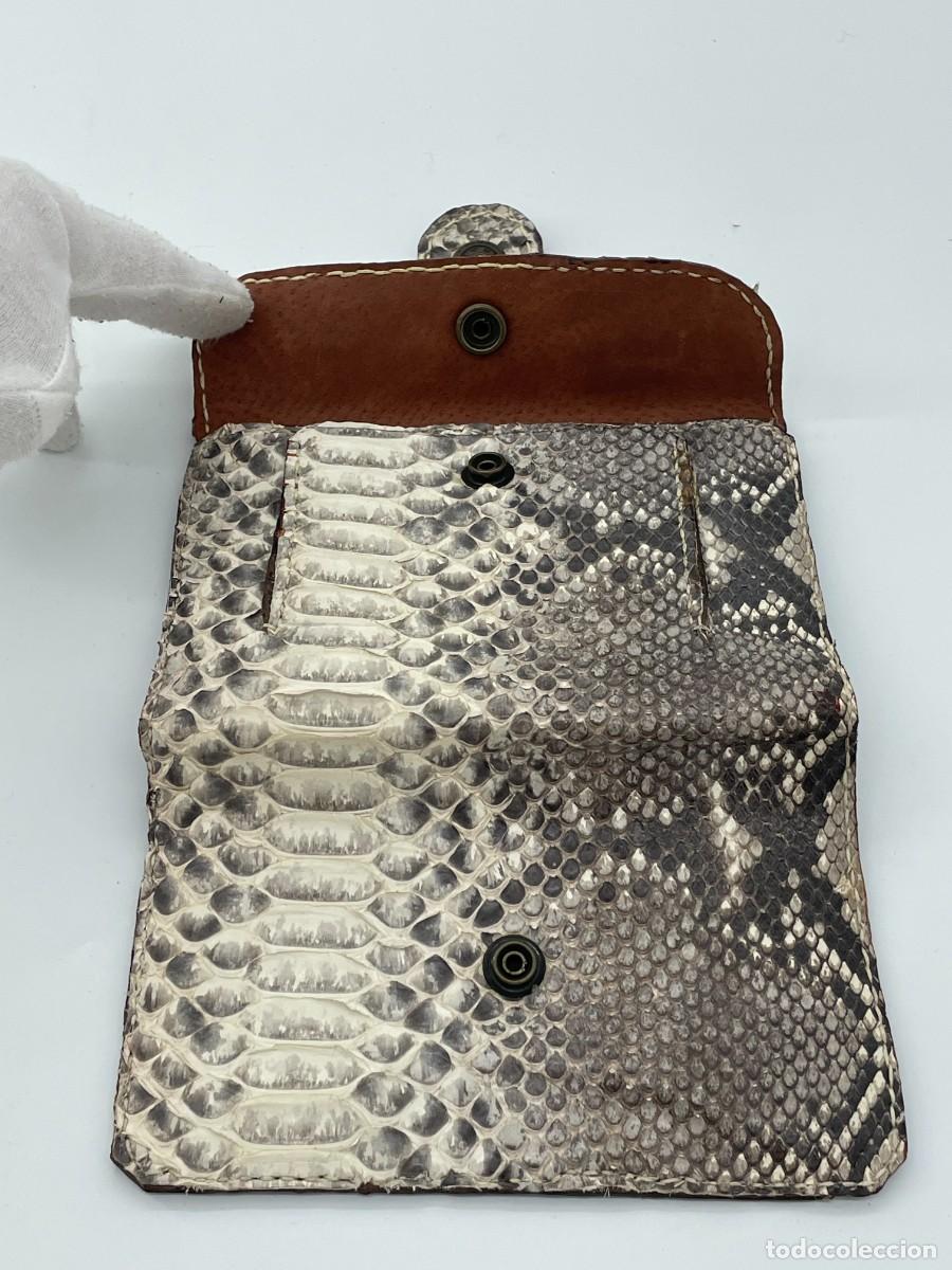 Vintage: Cartera artesana en piel de piton - Foto 3
