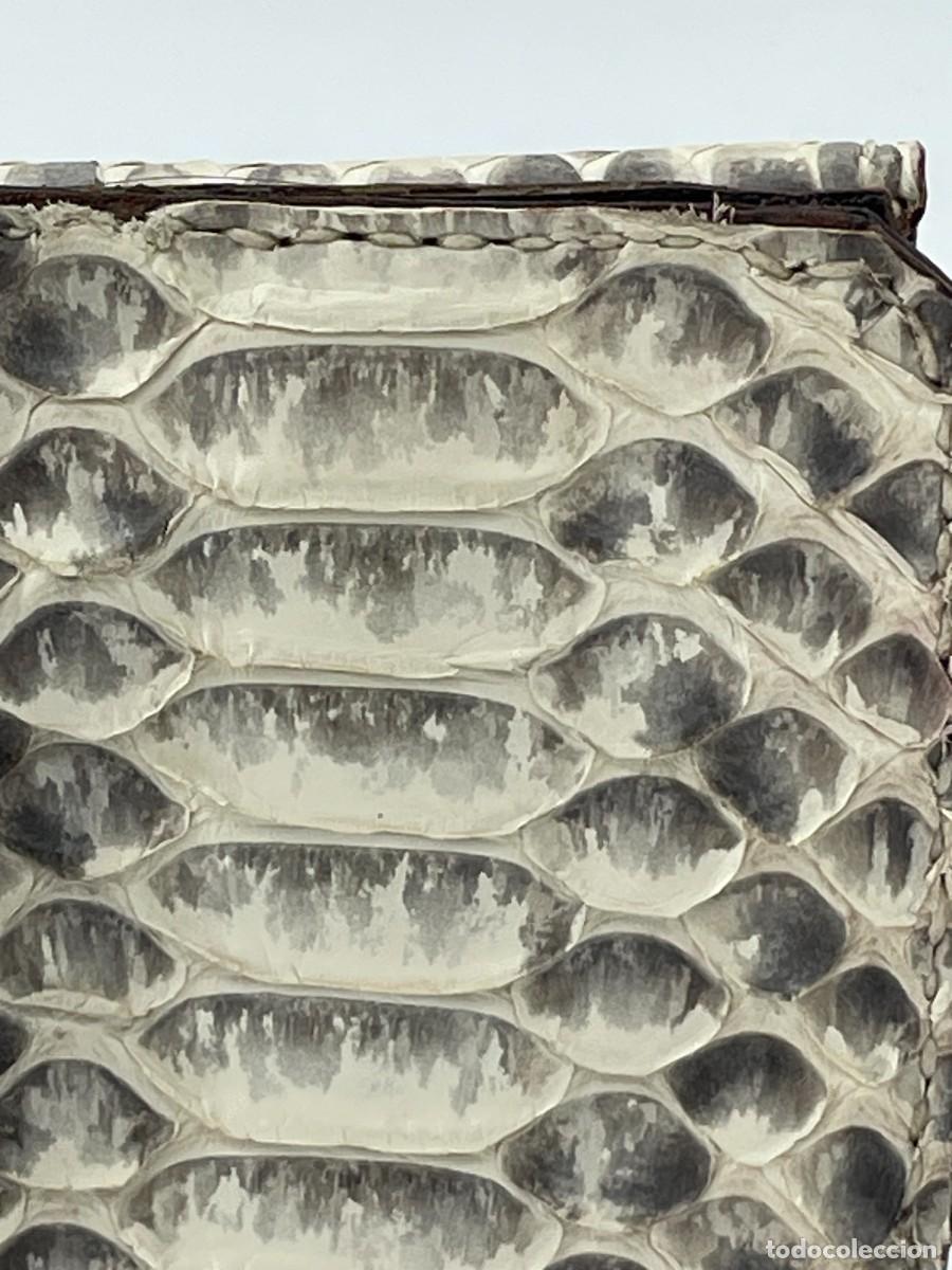 Vintage: Cartera artesana en piel de piton - Foto 6