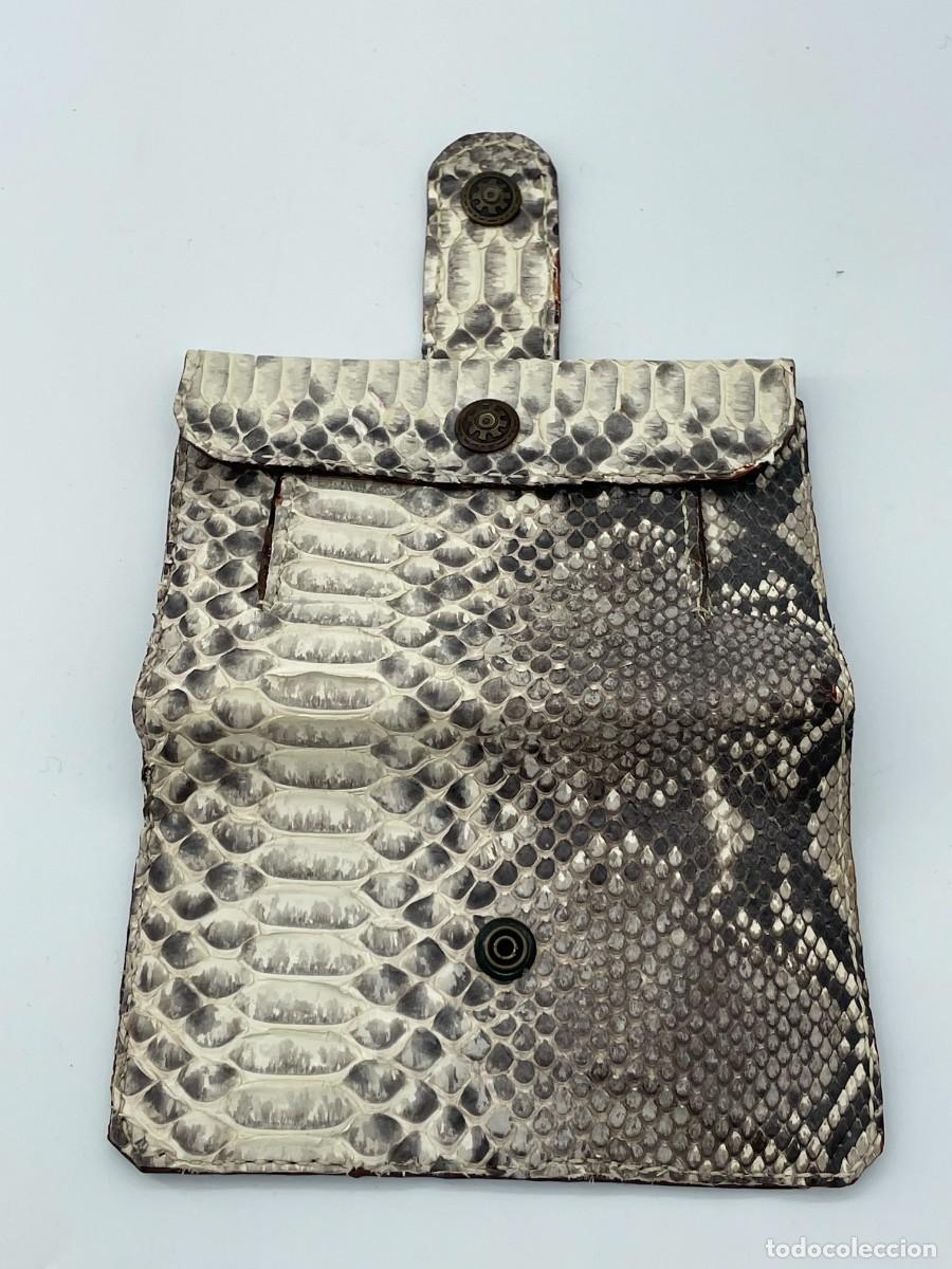 Vintage: Cartera artesana en piel de piton - Foto 8