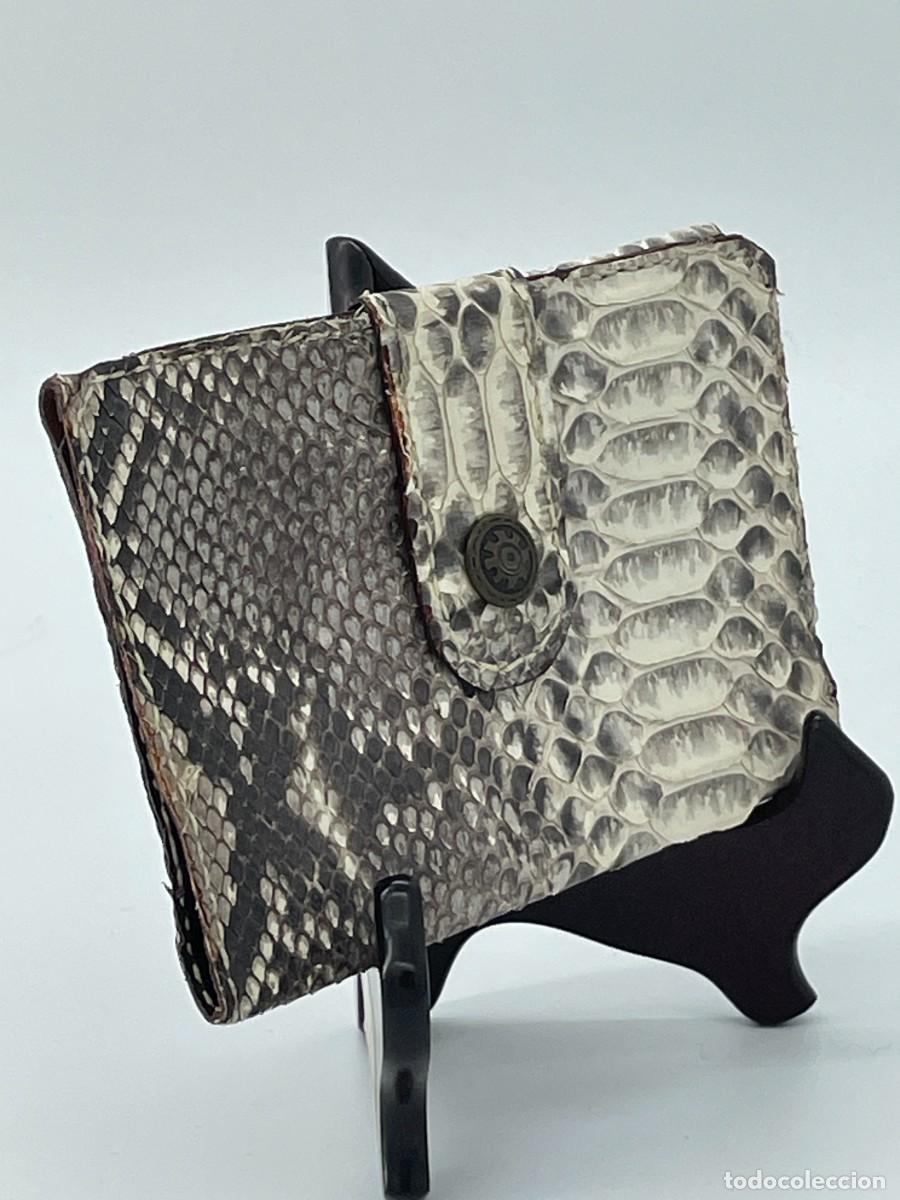 Vintage: Cartera artesana en piel de piton - Foto 9