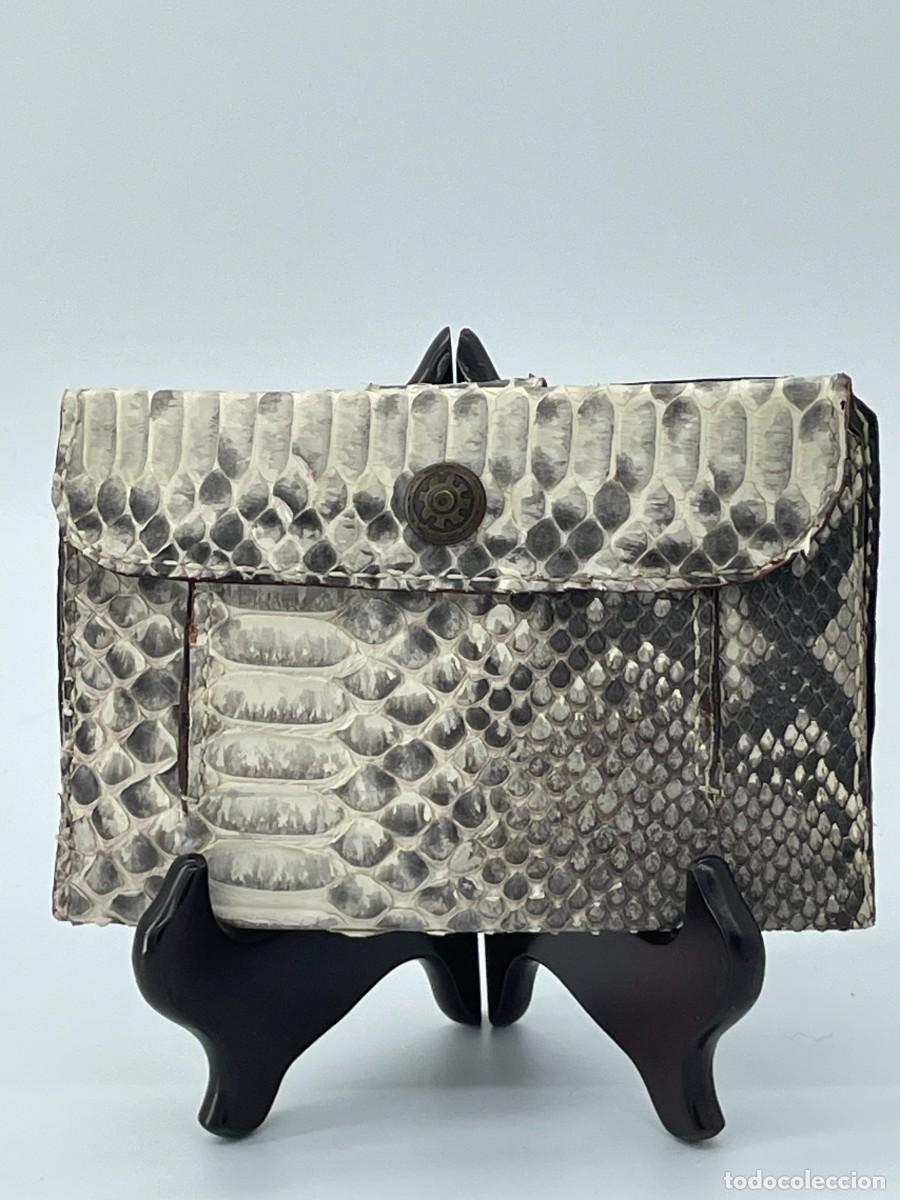 Vintage: Cartera artesana en piel de piton - Foto 10