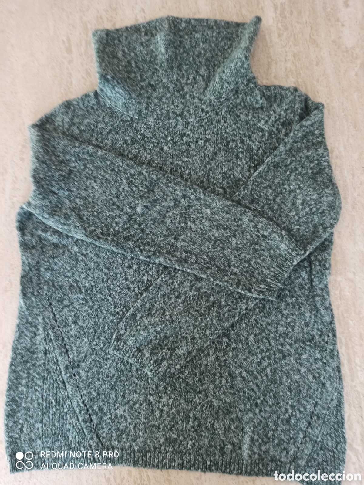 Vintage: Jersey jaspeado en blanco y verde - Foto 2