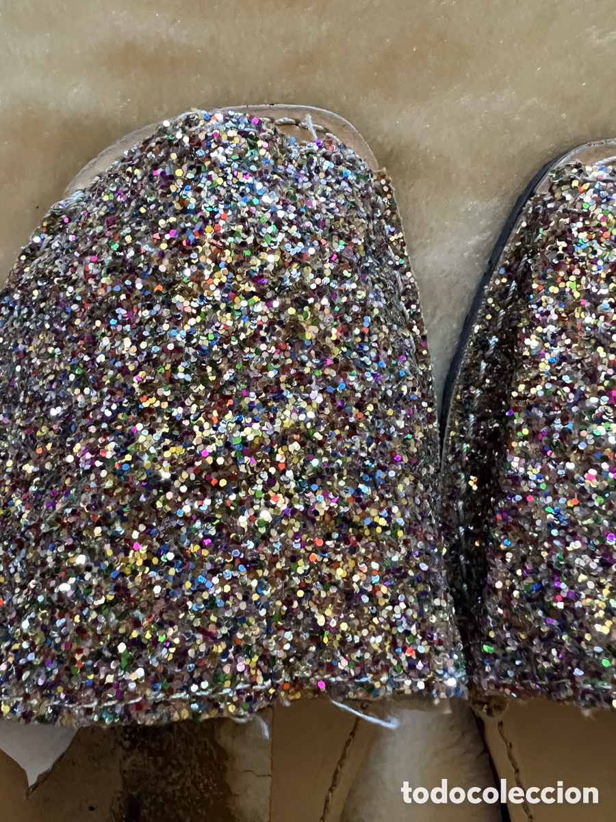 Vintage: Menorquinas isle&ntilde;as glitter multicolor T/39 - Foto 6