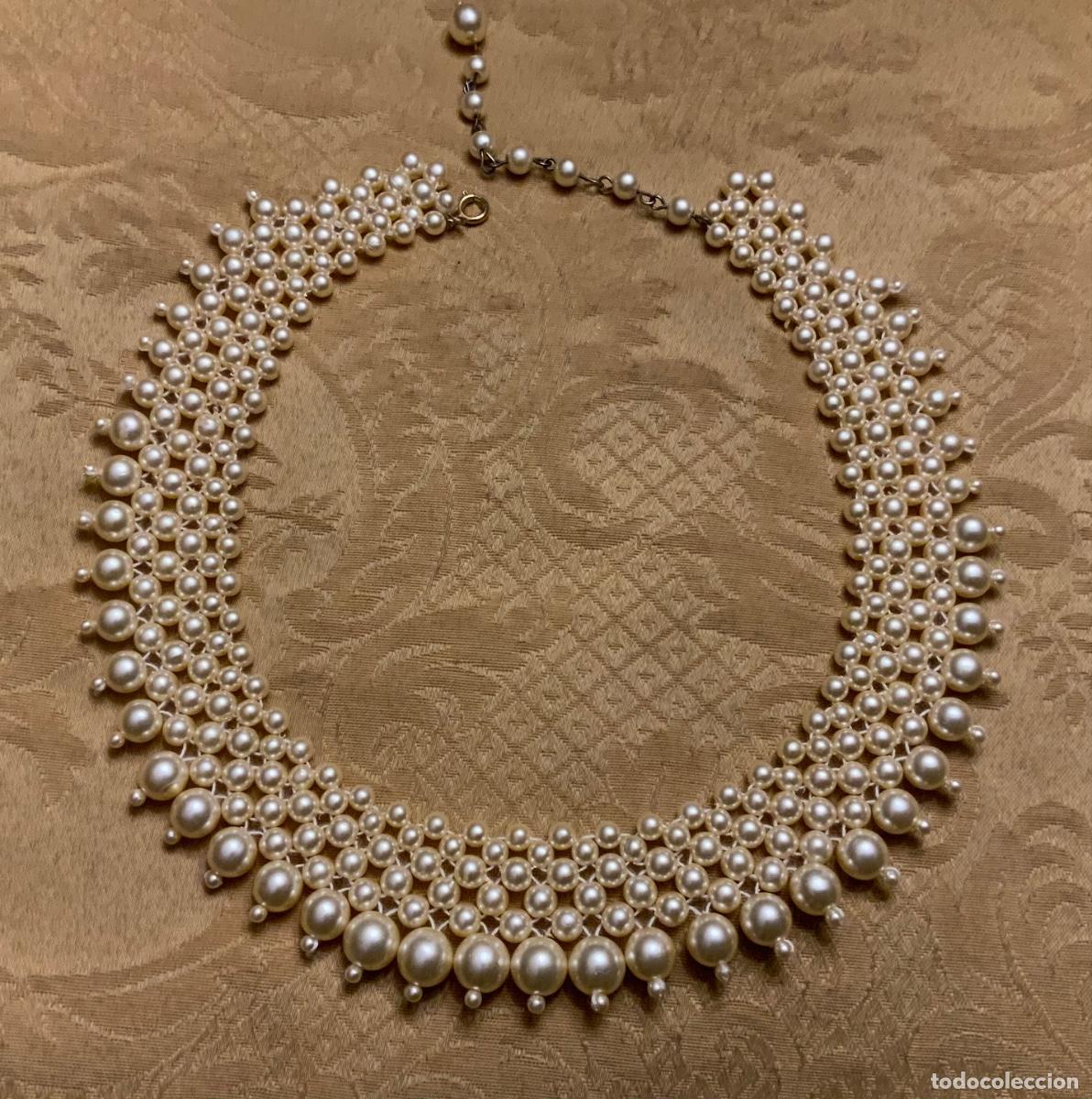 Vintage: COLLAR BABERO PERLAS - Foto 2