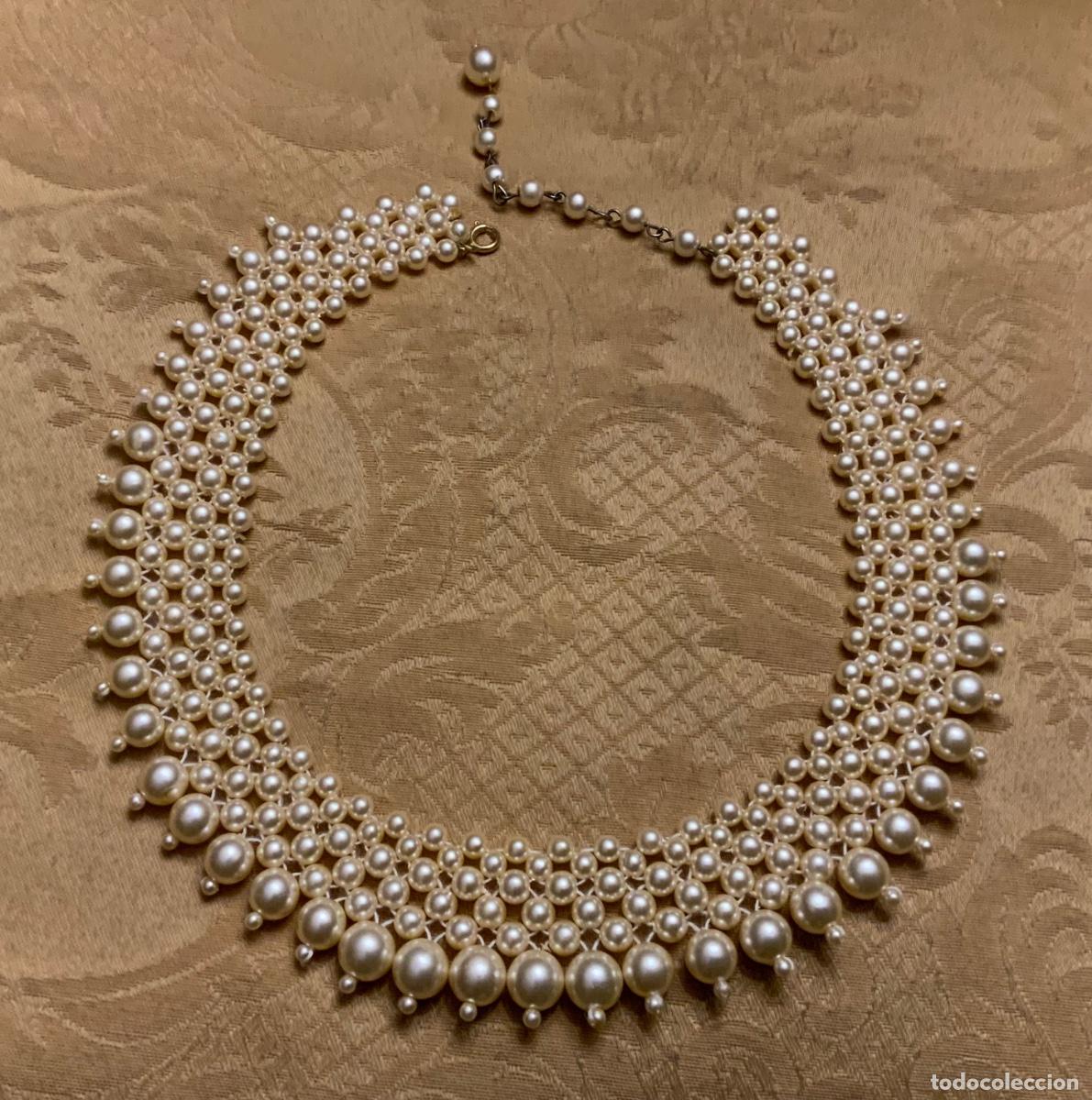 Vintage: COLLAR BABERO PERLAS - Foto 3