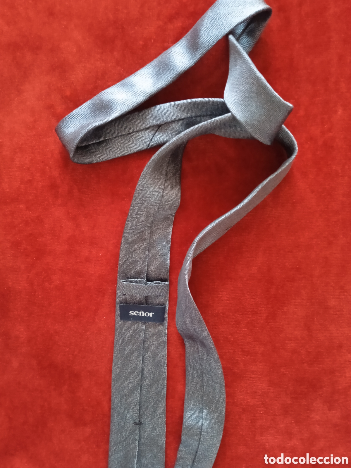 Vintage: Corbata de Seda ,gris jaspeado ,100%100 Seda - Foto 7