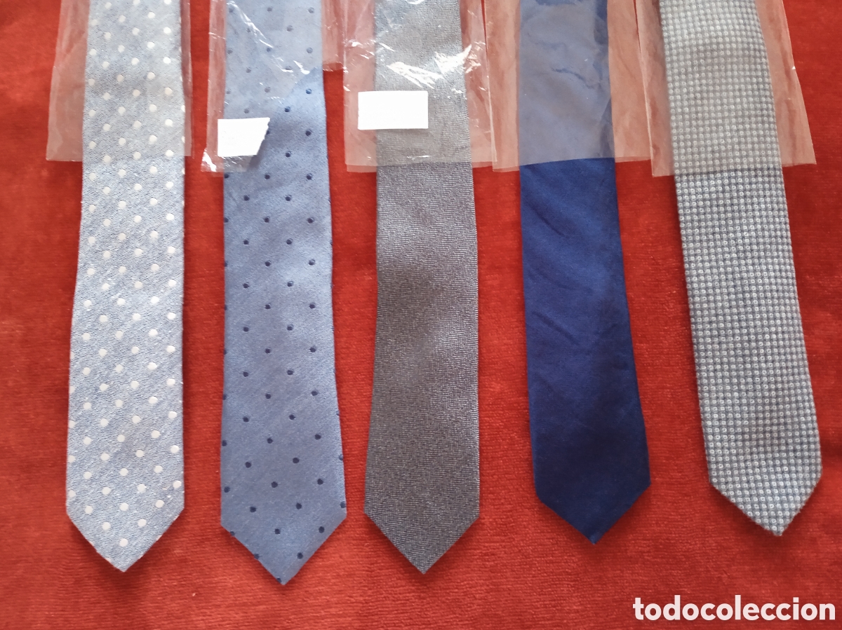 Vintage: Corbata de Seda 100%100 Azul Marino. - Foto 16
