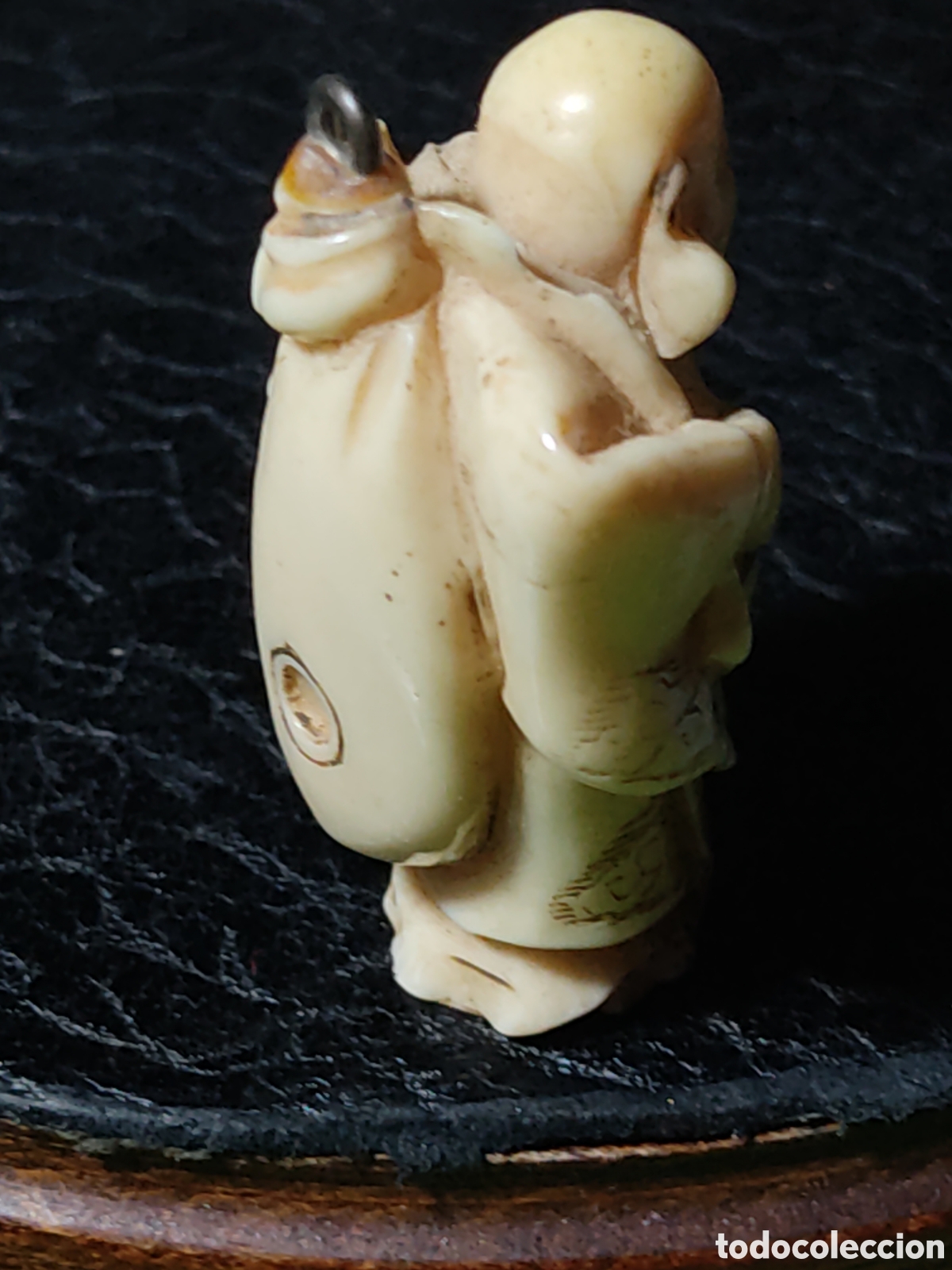 Vintage: Antiguo colgante netsuke sabio oriental. - Foto 5