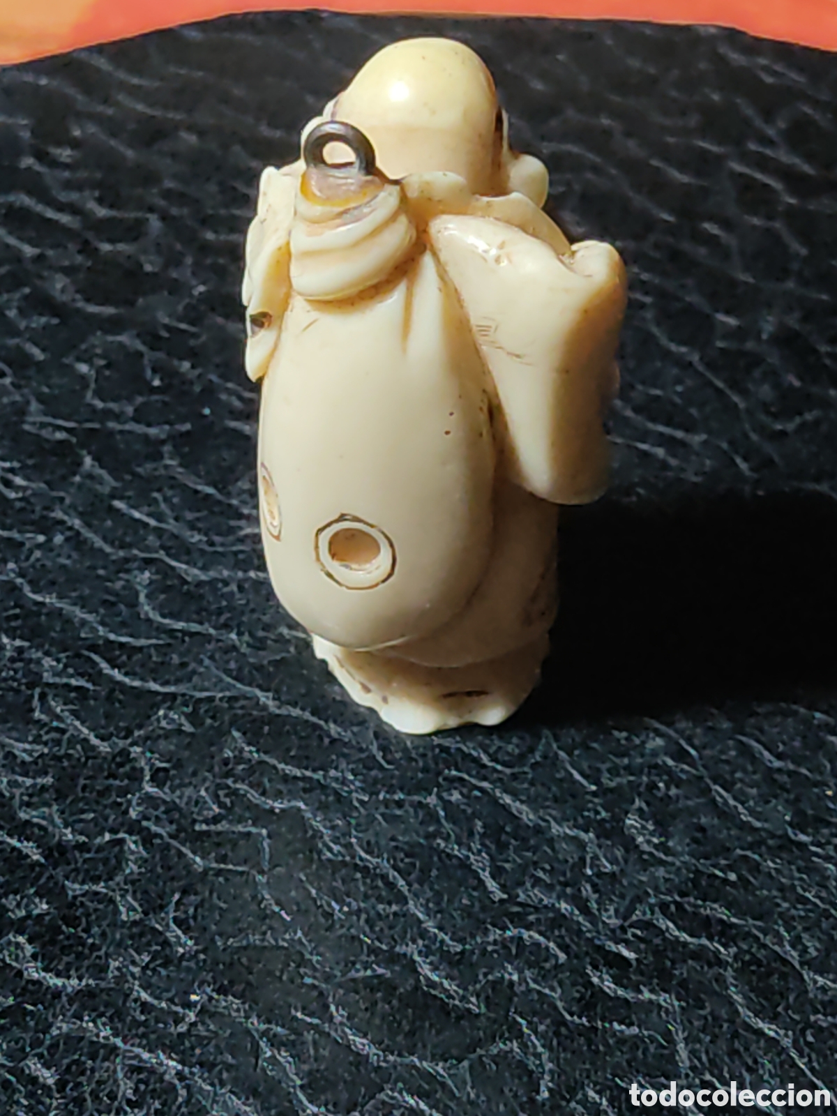 Vintage: Antiguo colgante netsuke sabio oriental. - Foto 1