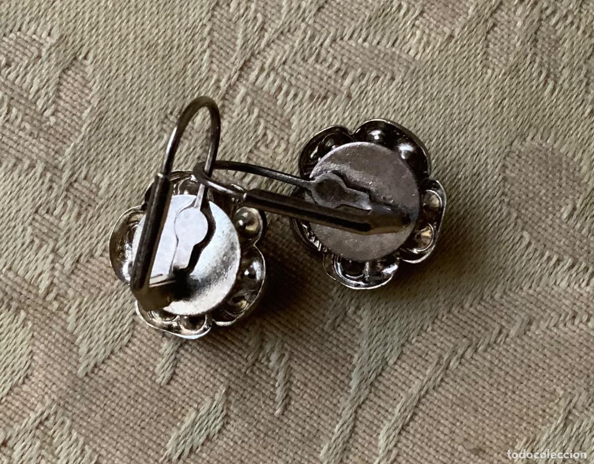Vintage: PENDIENTES FLOR A&Ntilde;OS 80 PERLA CENTRAL - Foto 5