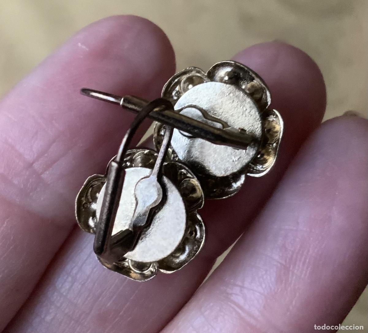 Vintage: PENDIENTES FLOR A&Ntilde;OS 80 PERLA CENTRAL - Foto 11